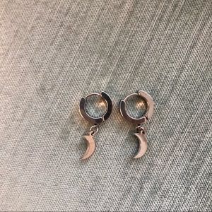 Crescent Moon Ear hugger Earrings
